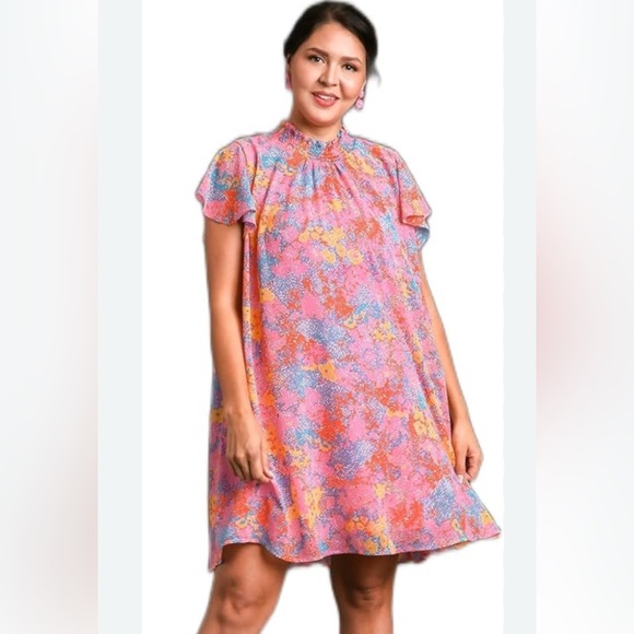 Umgee Dresses & Skirts - NWT Umgee Abstract Floral Print Swing Dress